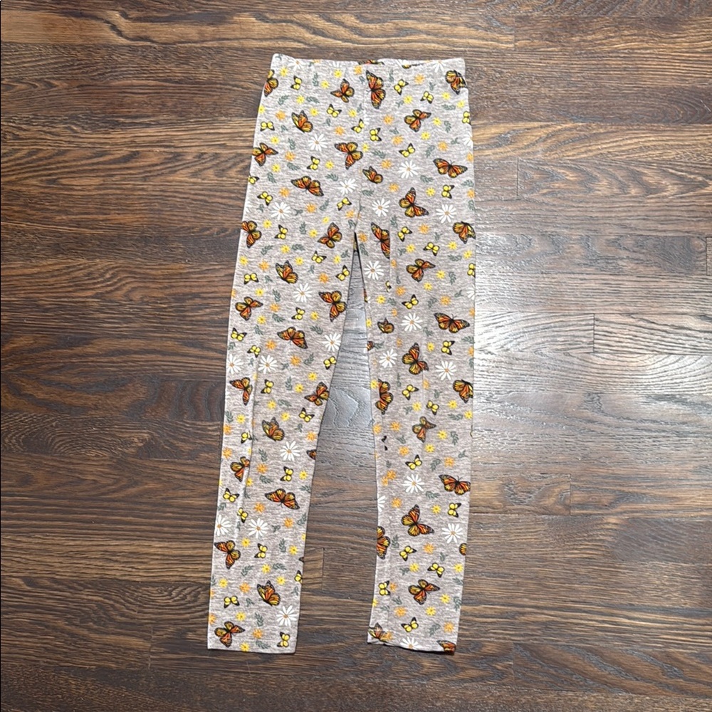 Butterfly and Daisy Print Leggings